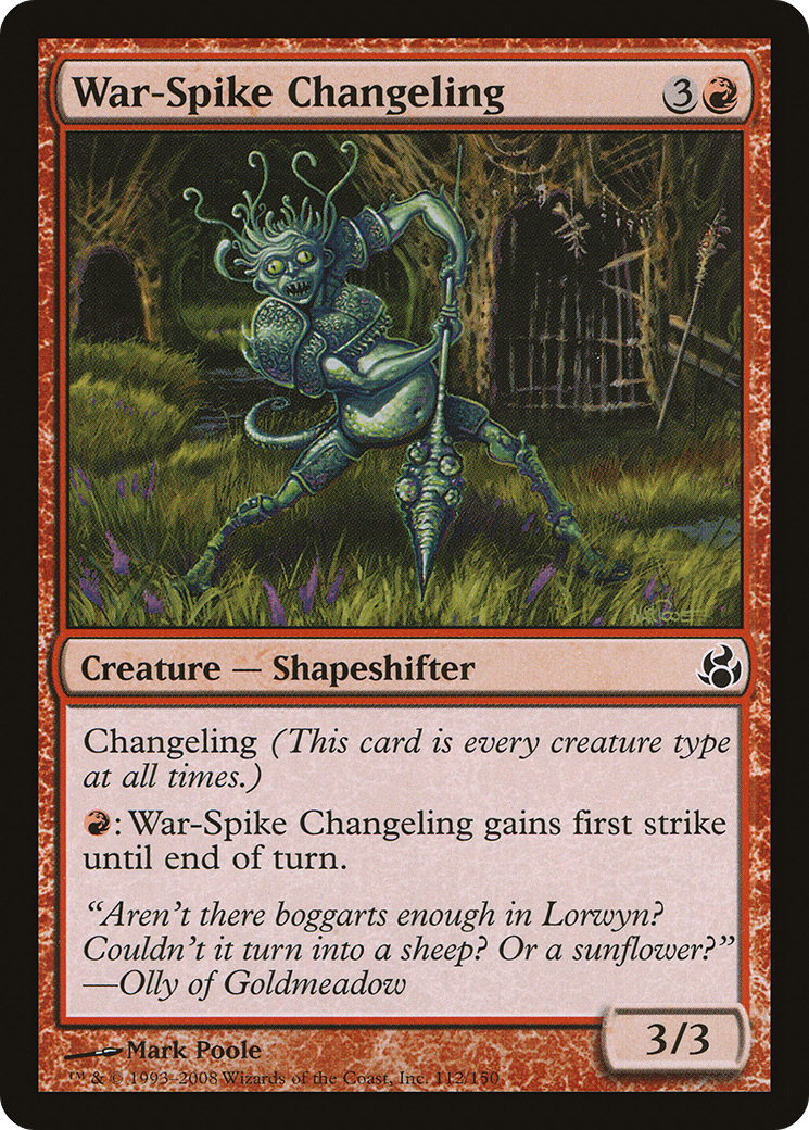 War-Spike Changeling (MOR-112) [Morningtide] MTG Single Wizards of the Coast