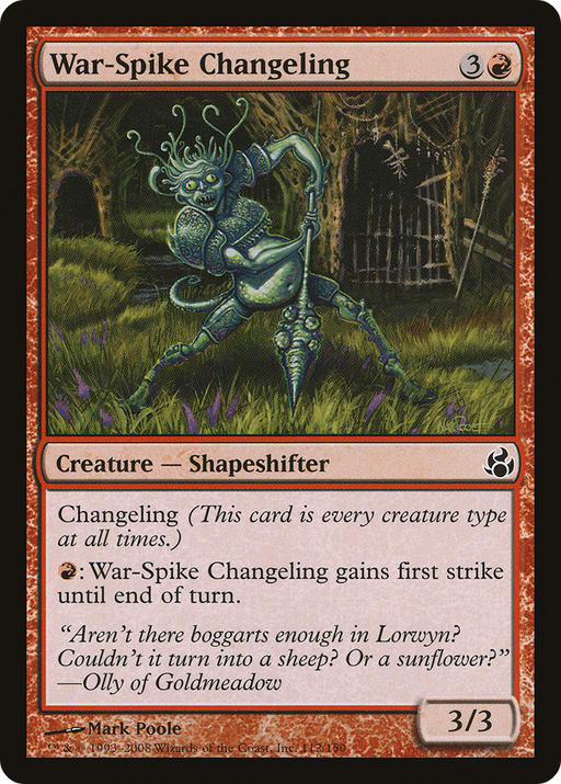 War-Spike Changeling (MOR-112) [Morningtide] MTG Single Wizards of the Coast