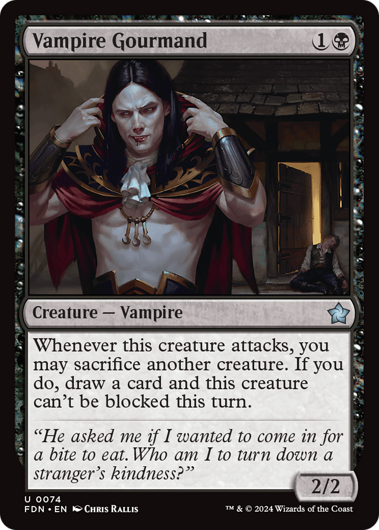 Vampire Gourmand (FDN-074) [Foundations] Foil MTG Single Wizards of the Coast