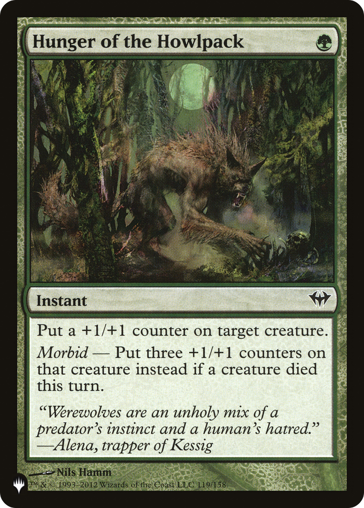 Hunger of the Howlpack (LIST-DKA-119) [Mystery Booster] The List MTG Single Wizards of the Coast