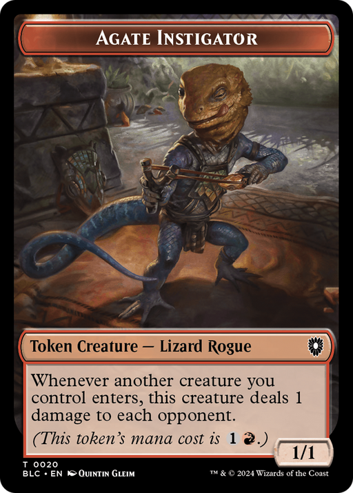 Agate Instigator (TBLC-020) [Tokens] Bloomburrow Commander Tokens Foil MTG Single Wizards of the Coast