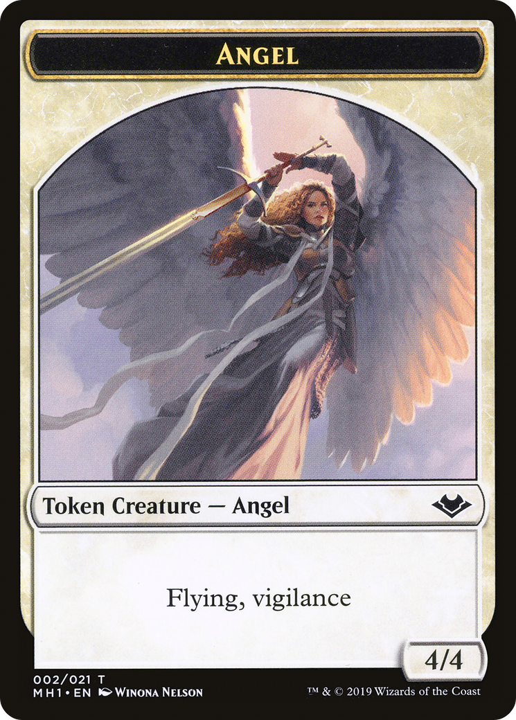Angel (TMH1-002) [Tokens] Modern Horizons Tokens Foil MTG Single Wizards of the Coast
