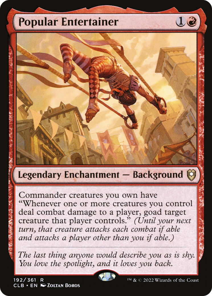 Popular Entertainer (CLB-192) [Commander Legends: Battle for Baldur's Gate] Foil MTG Single Wizards of the Coast