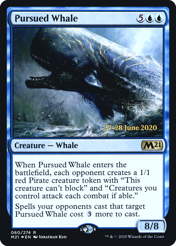 Pursued Whale (PRE-060) [Core Set 2021 Promos] Foil MTG Single Wizards of the Coast