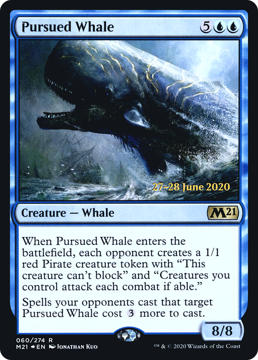 Pursued Whale (PRE-060) [Core Set 2021 Promos] Foil MTG Single Wizards of the Coast