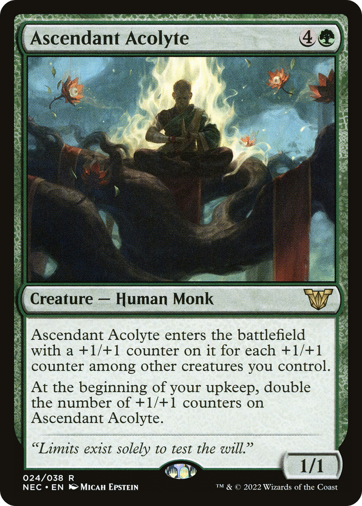 Ascendant Acolyte (NEC-024) [Neon Dynasty Commander] MTG Single Wizards of the Coast