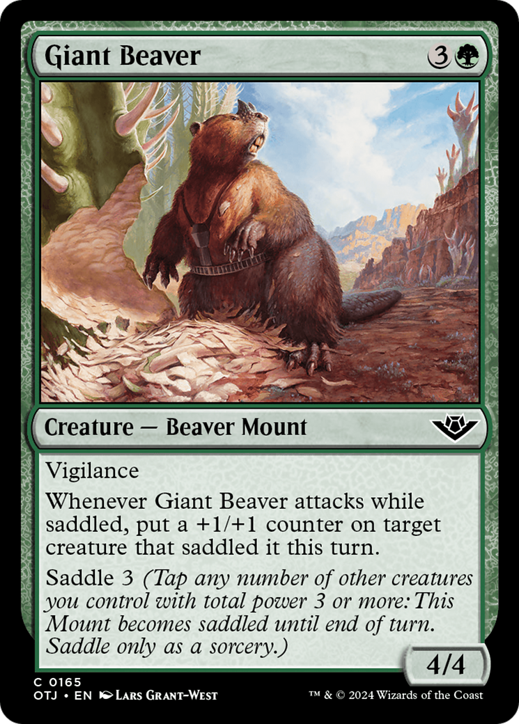 Giant Beaver (OTJ-165) [Outlaws of Thunder Junction] Foil MTG Single Wizards of the Coast