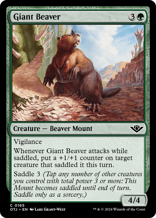 Giant Beaver (OTJ-165) [Outlaws of Thunder Junction] Foil MTG Single Wizards of the Coast