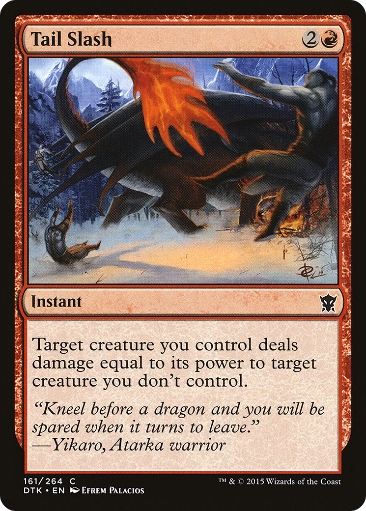 Tail Slash (DTK-161) [Dragons of Tarkir] Foil MTG Single Wizards of the Coast