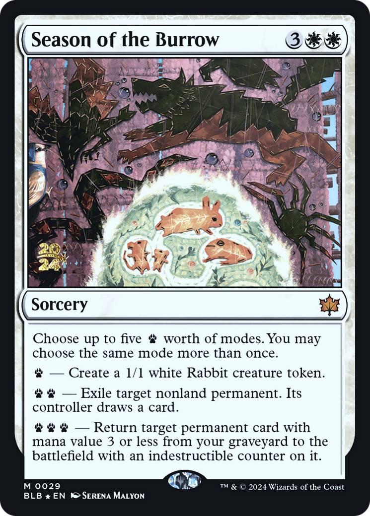 Season of the Burrow (PRE-029) [Bloomburrow Promos] Foil MTG Single Wizards of the Coast