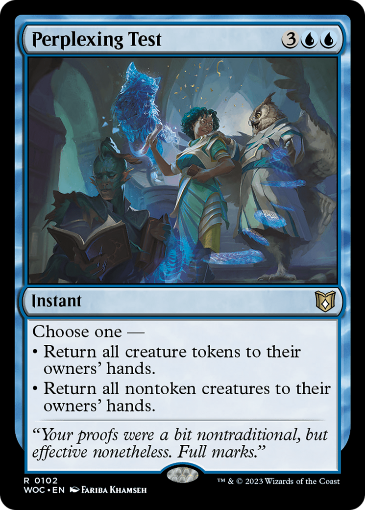 Perplexing Test (WOC-102) [Wilds of Eldraine Commander] MTG Single Wizards of the Coast