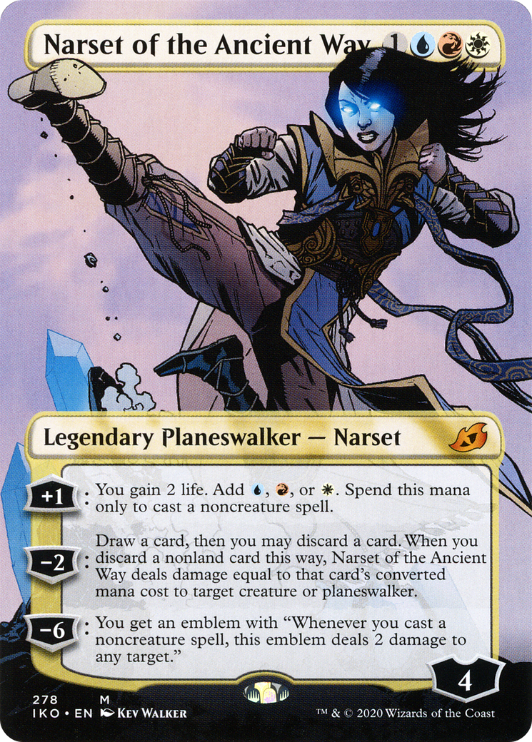 Narset of the Ancient Way (IKO-278) [Ikoria: Lair of Behemoths] (Borderless) MTG Single Wizards of the Coast