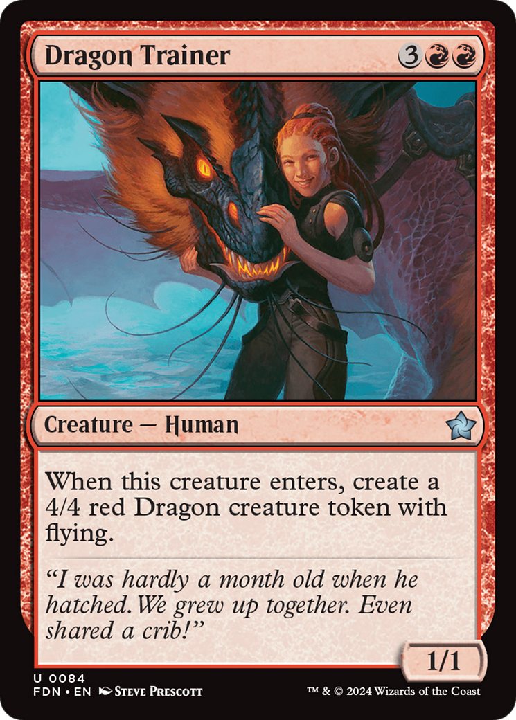 Dragon Trainer (FDN-084) [Foundations] MTG Single Wizards of the Coast