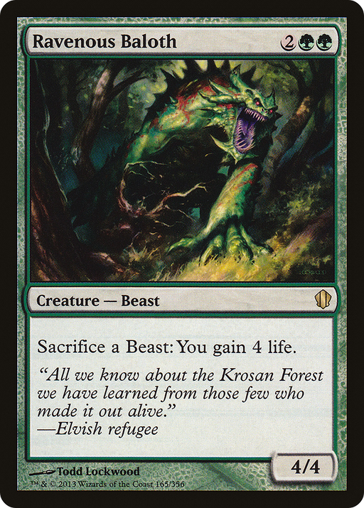 Ravenous Baloth (C13-165) [Commander 2013] MTG Single Wizards of the Coast
