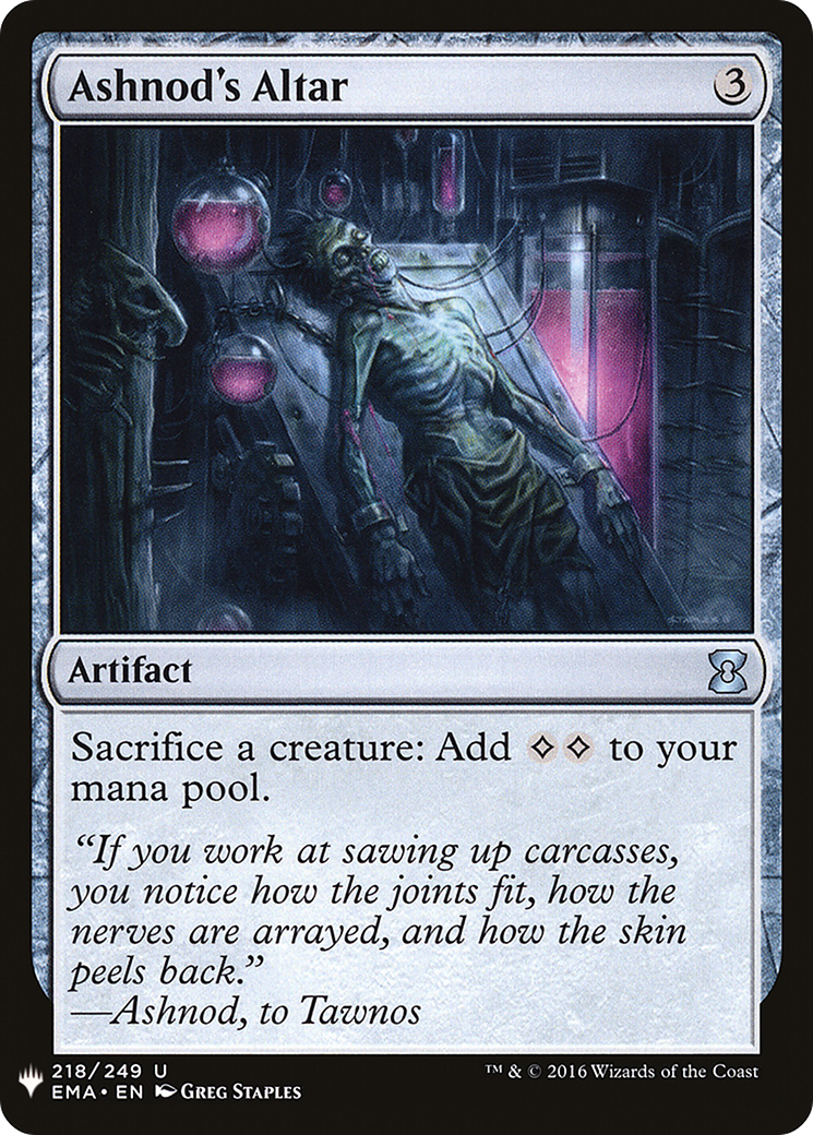 Ashnod's Altar (LIST-218) [Mystery Booster] The List MTG Single Wizards of the Coast