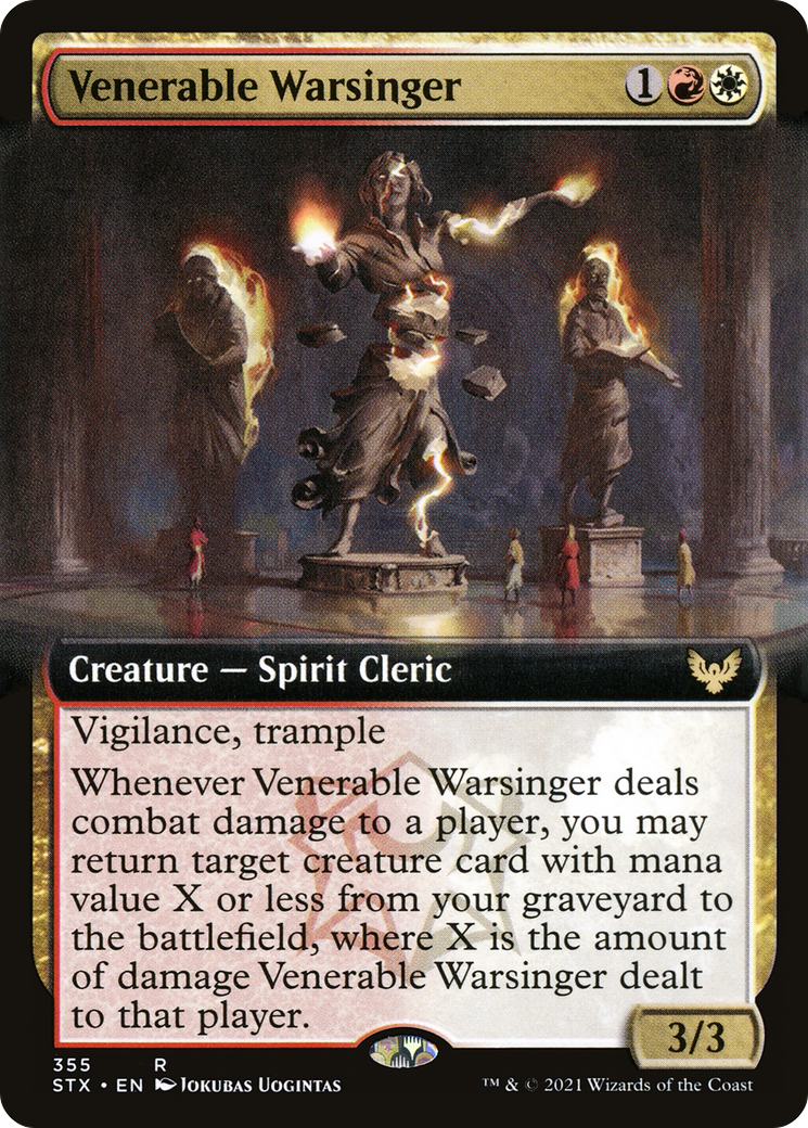 Venerable Warsinger (STX-355) [Strixhaven: School of Mages] (Extended Art) Foil MTG Single Wizards of the Coast
