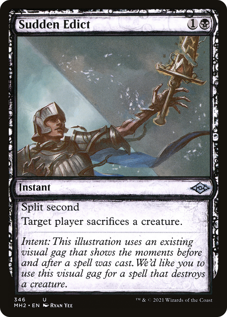 Sudden Edict (MH2-346) [Modern Horizons 2] (Showcase) Foil MTG Single Modern Horizons 2