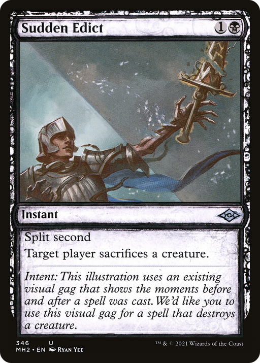 Sudden Edict (MH2-346) [Modern Horizons 2] (Showcase) Foil MTG Single Modern Horizons 2