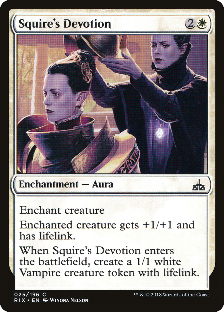 Squire's Devotion (RIX-025) [Rivals of Ixalan] MTG Single Wizards of the Coast