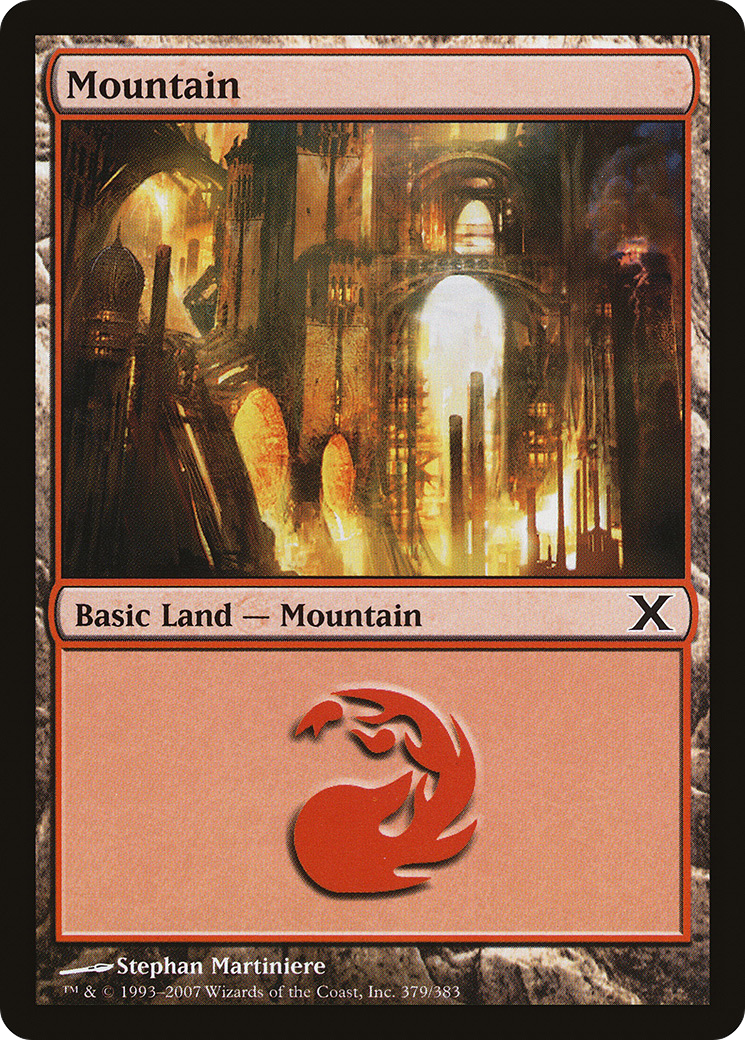 Mountain (379) (10E-379) [Tenth Edition] Foil MTG Single Wizards of the Coast