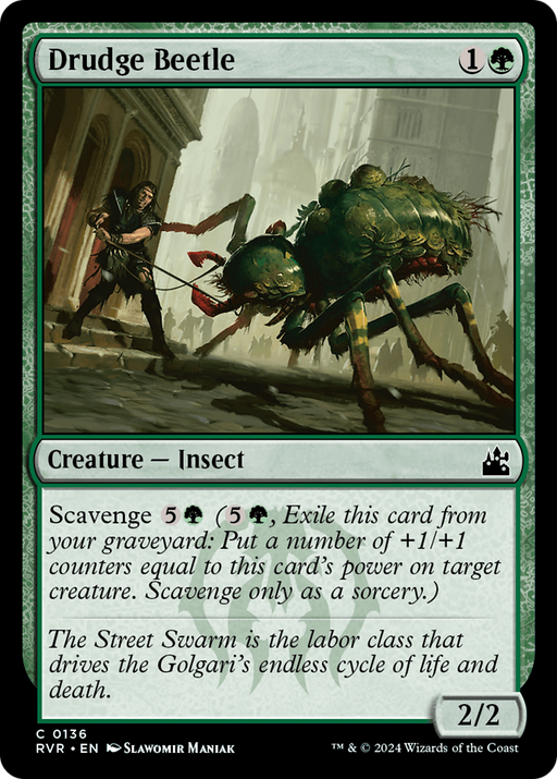 Drudge Beetle (RVR-136) [Ravnica Remastered] Foil MTG Single Wizards of the Coast