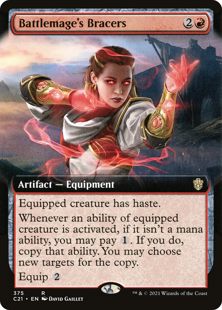 Battlemage's Bracers (C21-375) [Commander 2021] (Extended Art) MTG Single Wizards of the Coast
