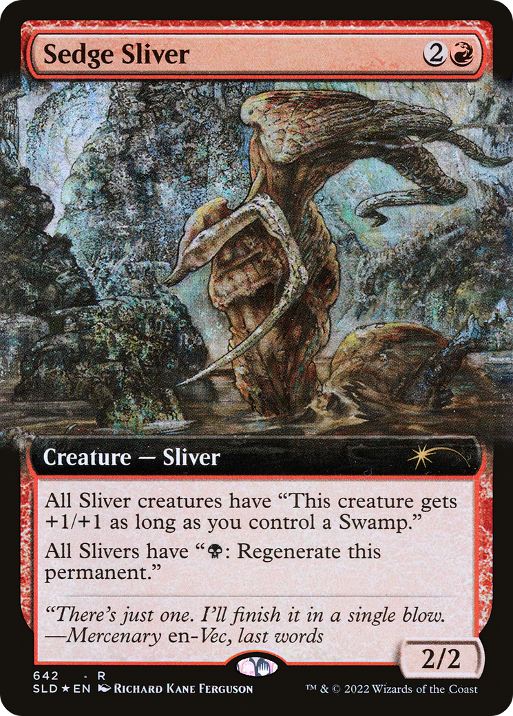 Sedge Sliver (SLD-642) [Secret Lair] Drop (Extended Art) Foil MTG Single Wizards of the Coast