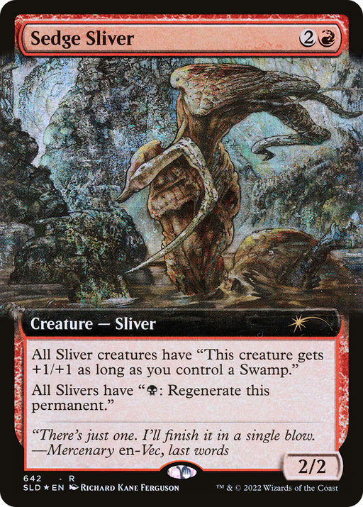 Sedge Sliver (SLD-642) [Secret Lair] Drop (Extended Art) Foil MTG Single Wizards of the Coast