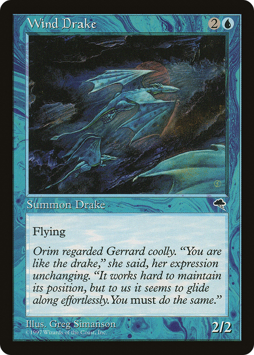 Wind Drake (TMP-105) [Tempest] MTG Single Wizards of the Coast