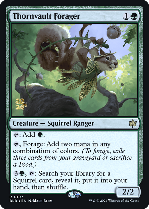 Thornvault Forager (PRE-197) [Bloomburrow Promos] Foil MTG Single Wizards of the Coast