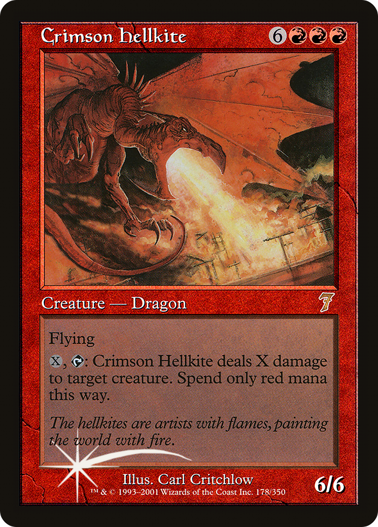 Crimson Hellkite (7ED-178) [7th Edition] Foil MTG Single Wizards of the Coast