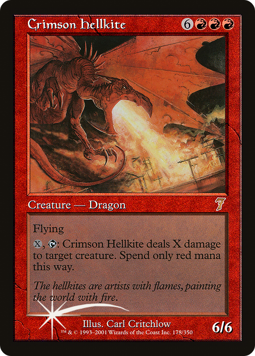 Crimson Hellkite (7ED-178) [7th Edition] Foil MTG Single Wizards of the Coast