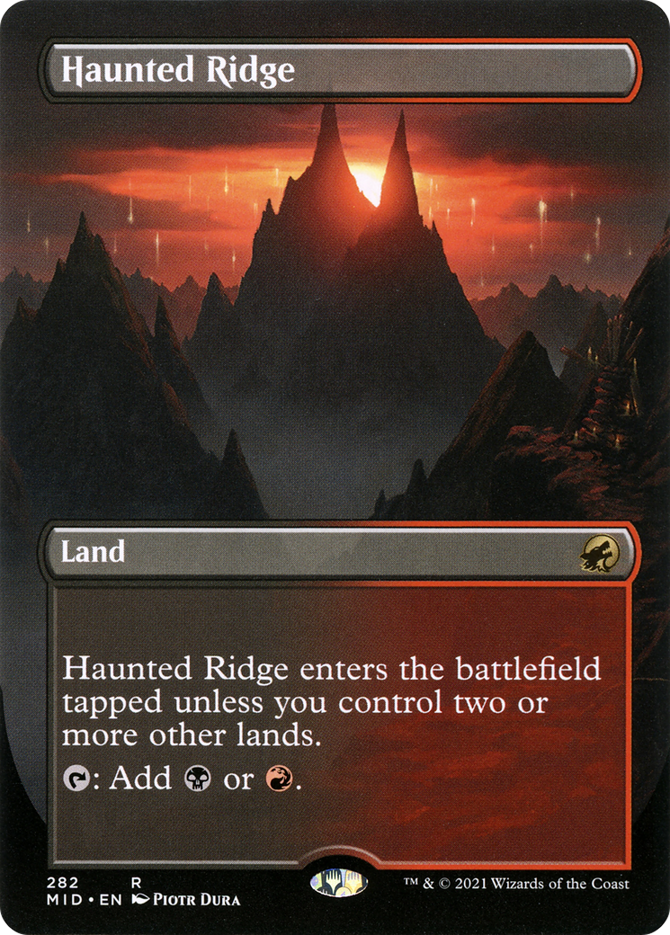 Haunted Ridge (MID-282) [Innistrad: Midnight Hunt] (Borderless) MTG Single Wizards of the Coast
