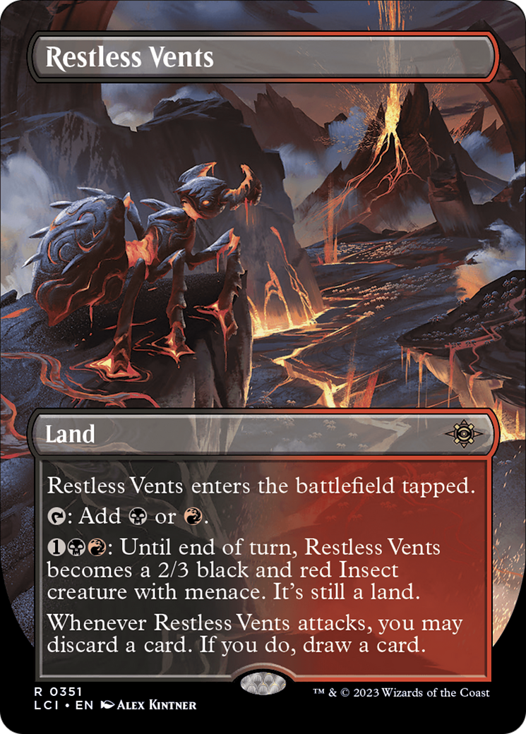 Restless Vents (LCI-351) [The Lost Caverns of Ixalan] (Borderless) Foil MTG Single Wizards of the Coast