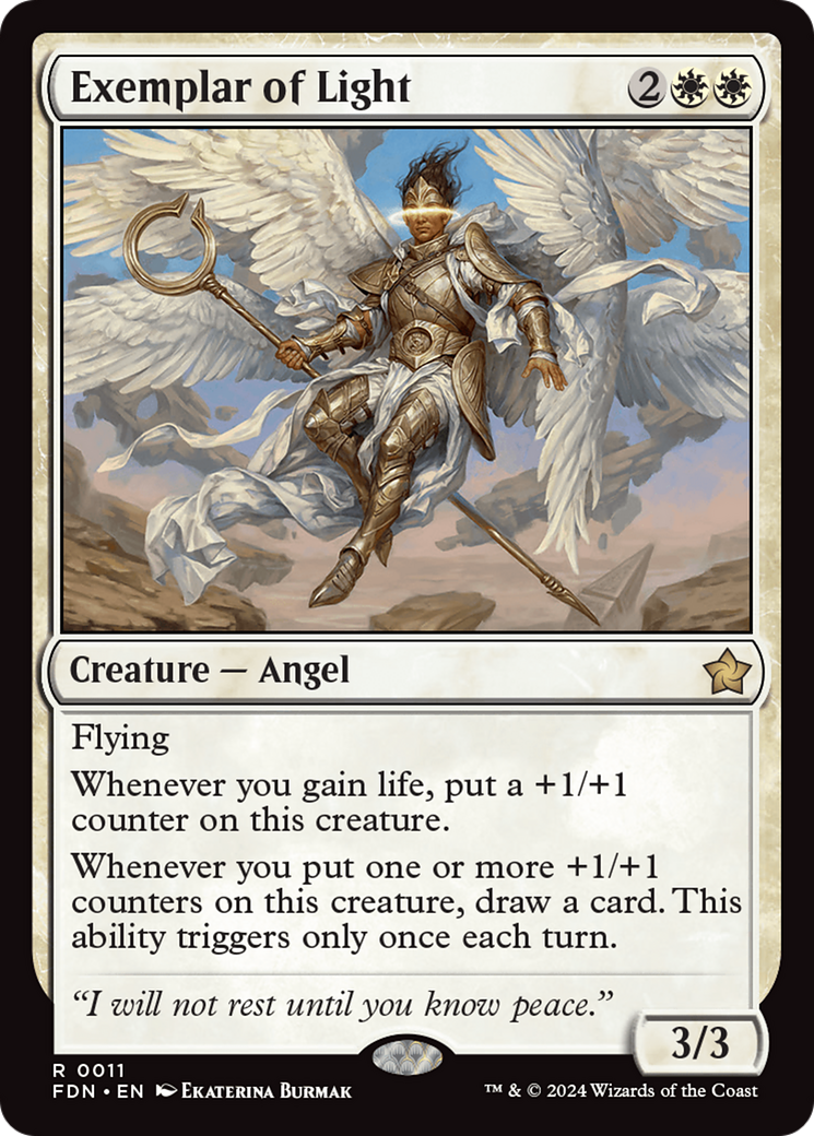 Exemplar of Light (FDN-011) [Foundations] Foil MTG Single Wizards of the Coast
