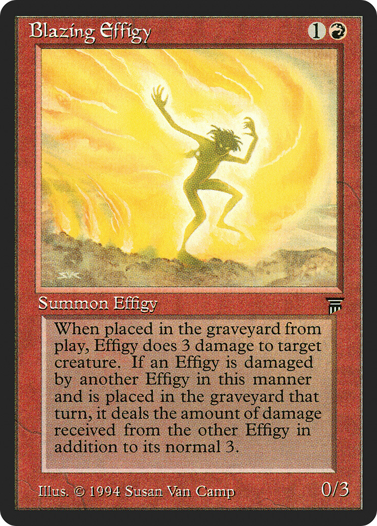 Blazing Effigy (LEG-134) [Oldschool] Legends MTG Single Wizards of the Coast