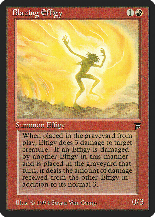 Blazing Effigy (LEG-134) [Oldschool] Legends MTG Single Wizards of the Coast