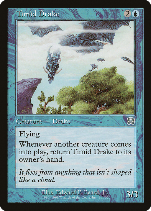 Timid Drake (MMQ-111) [Mercadian Masques] MTG Single Wizards of the Coast