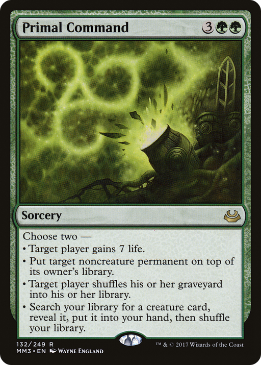 Primal Command (MM3-132) [Modern Masters 2017] MTG Single Modern Masters 2017