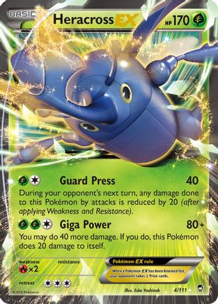 Heracross EX (4/111) Holofoil [XY: Furious Fists] Pokemon Single Pokémon