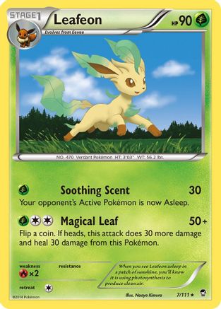 Leafeon (7/111) Reverse Holofoil [XY: Furious Fists] Pokemon Single Pokémon