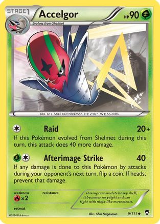 Accelgor (9/111) Reverse Holofoil [XY: Furious Fists] Pokemon Single Pokémon