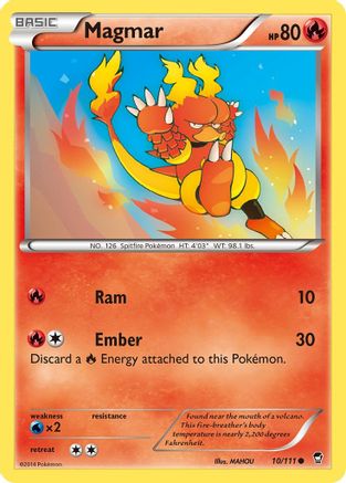 Magmar (10/111) [XY: Furious Fists] Pokemon Single Pokémon