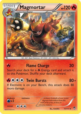 Magmortar 11/111 [XY: Furious Fists] Pokemon Single Pokémon