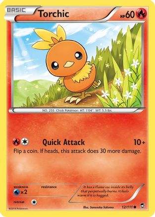 Torchic (12/111) Reverse Holofoil [XY: Furious Fists] Pokemon Single Pokémon