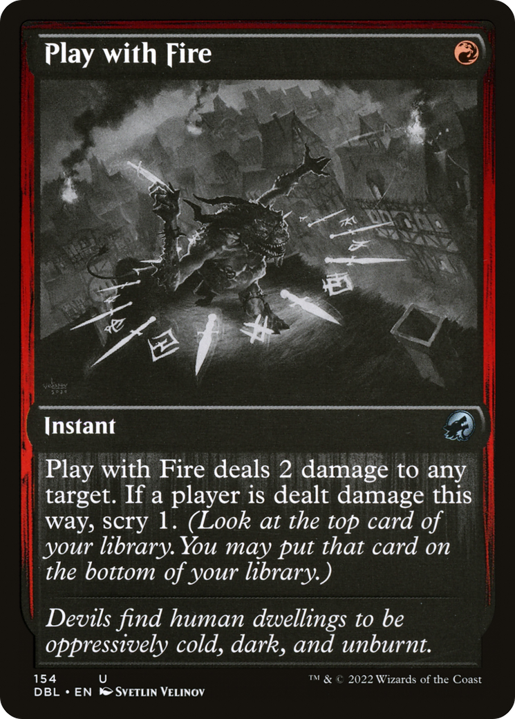 Play with Fire (DBL-154) [Innistrad: Double Feature] Foil MTG Single Wizards of the Coast