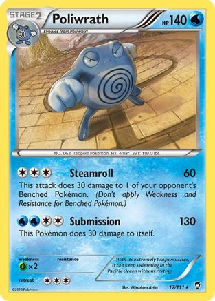 Poliwrath (17/111) Reverse Holofoil [XY: Furious Fists] Pokemon Single Pokémon
