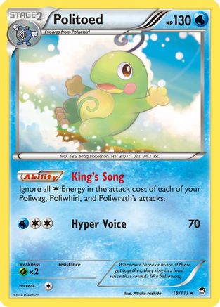 Politoed (18/111) [XY: Furious Fists] Pokemon Single Pokémon