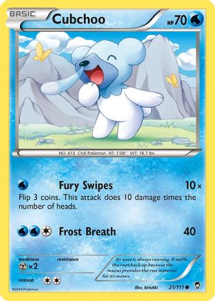 Cubchoo (21/111) [XY: Furious Fists] Pokemon Single Pokémon