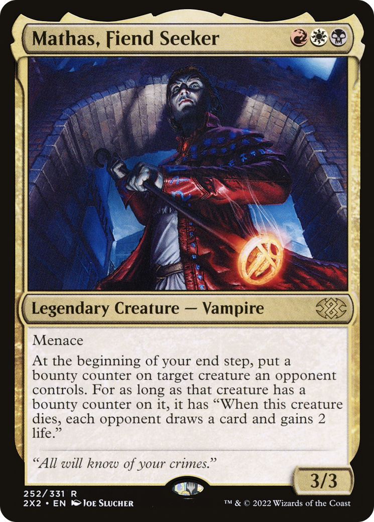 Mathas, Fiend Seeker (2X2-252) [Double Masters 2022] MTG Single Wizards of the Coast